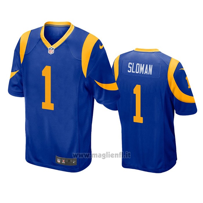 Maglia NFL Game Los Angeles Rams 1 Sam Sloman Blu